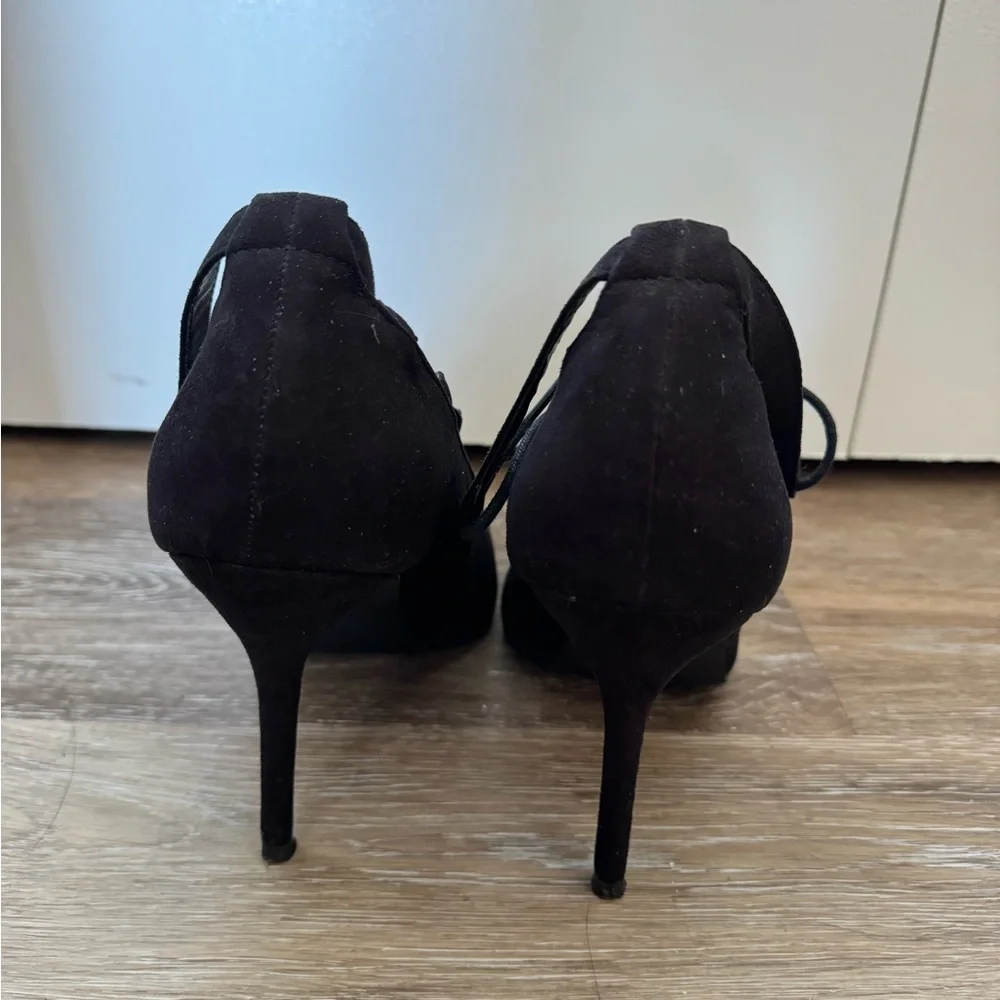 New Look Pointed Toes Black Suede Pump Heels 39 EU